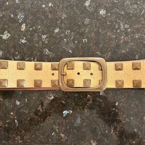 BCBGMaxazaria Gold Leather Studded Belt